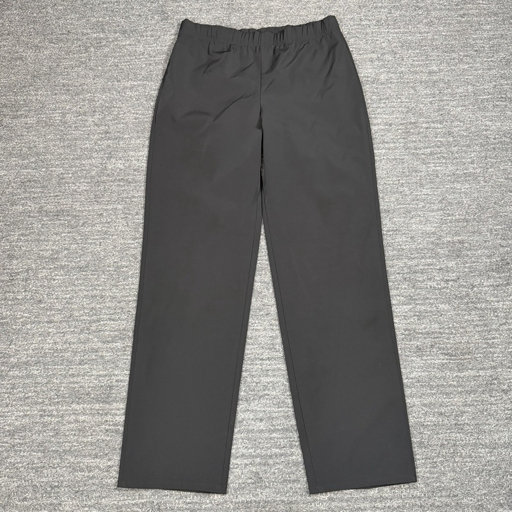 Babette Pants Women XS Black Straight Leg Pull On Stretch Minimalist Capsule